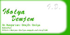 ibolya demjen business card